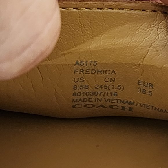 Coach Fredrica Leather Loafers 8.5 - Picture 7 of 9